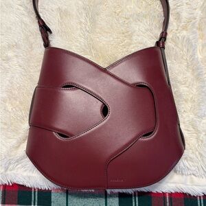 Polene Deep Burgundy Shoulder Bag